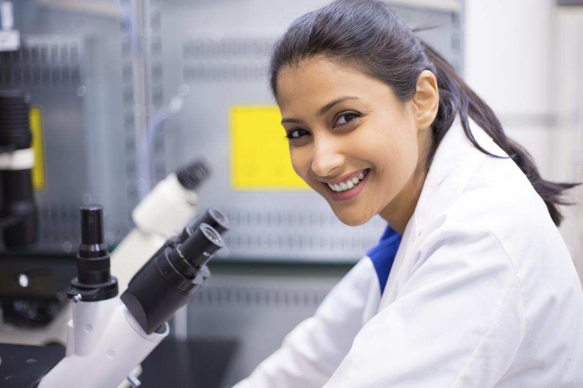 Female researcher