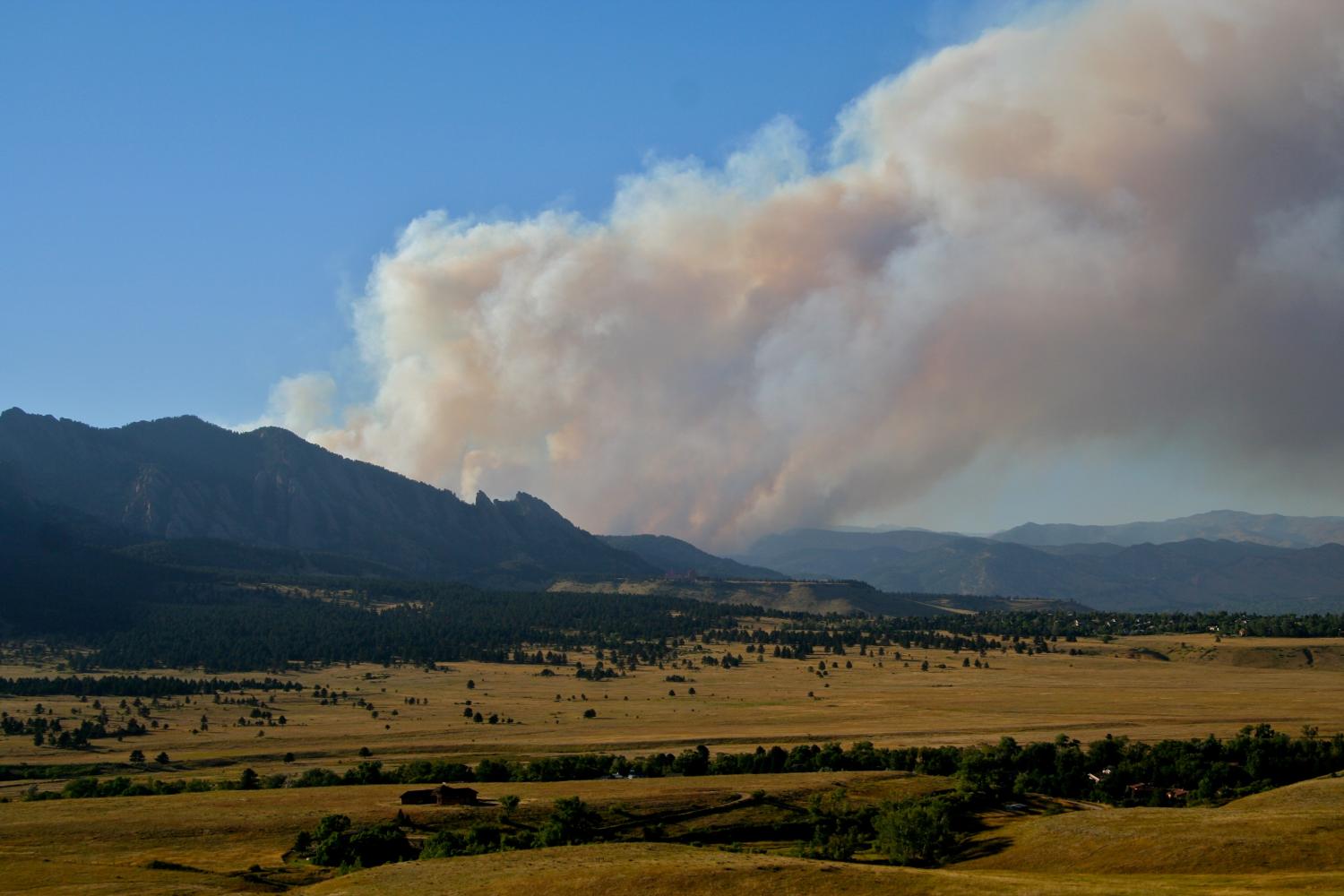 Smoke over mountains