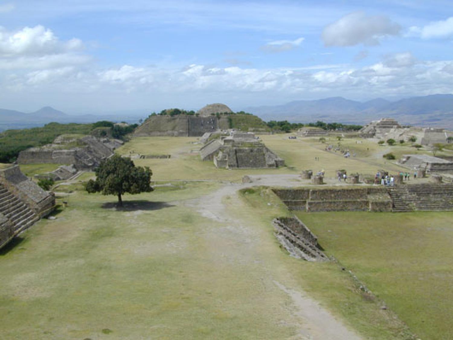 The ceremonial center of the ancient Zapotec city of Monte Alban. Photo by Arthur Joyce.