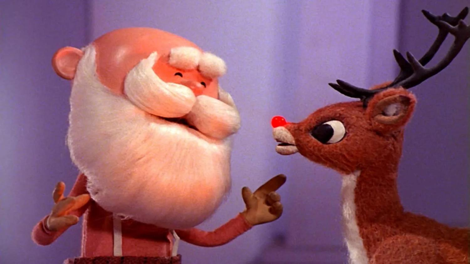 Santa and Rudolph in animated Rudolph the Red-Nosed Reindeer