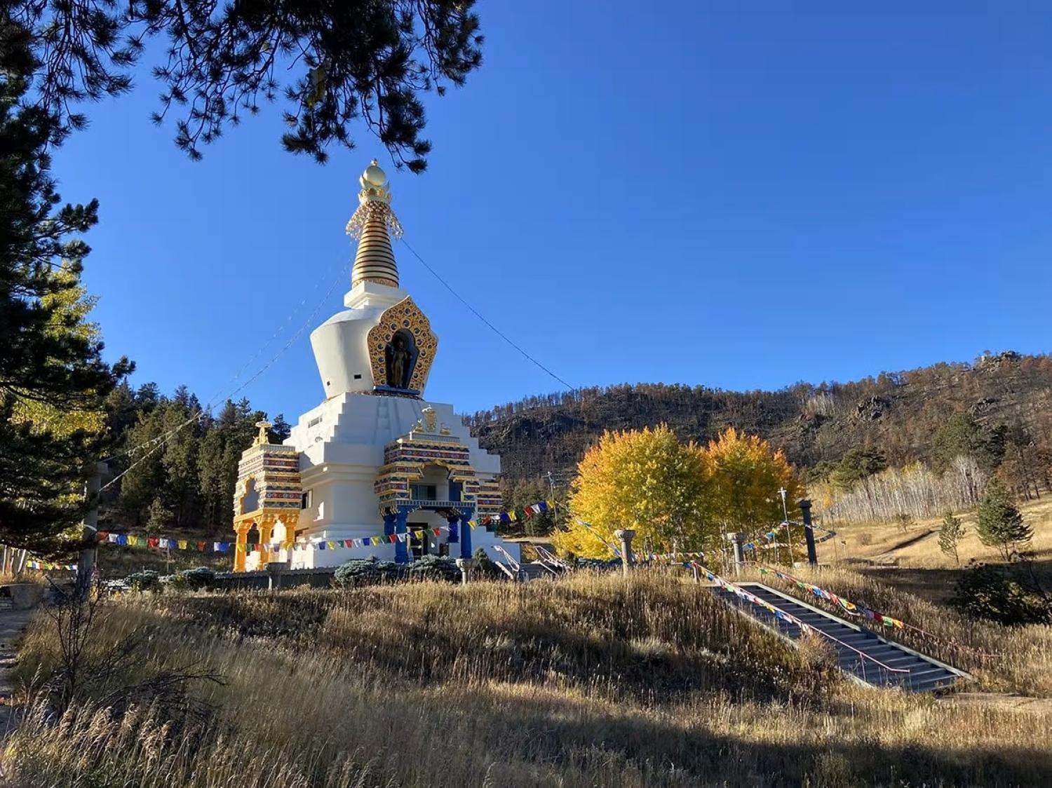 Buddhist stupa at Drala Mountain Center