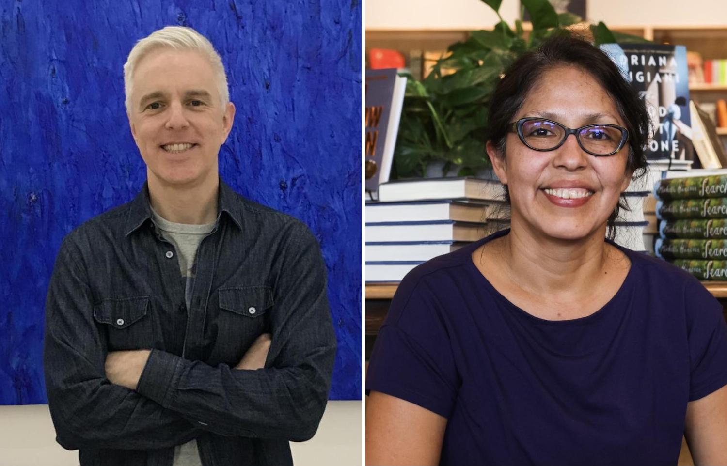 headshots of Patrick Greaney and Wilma Loayza