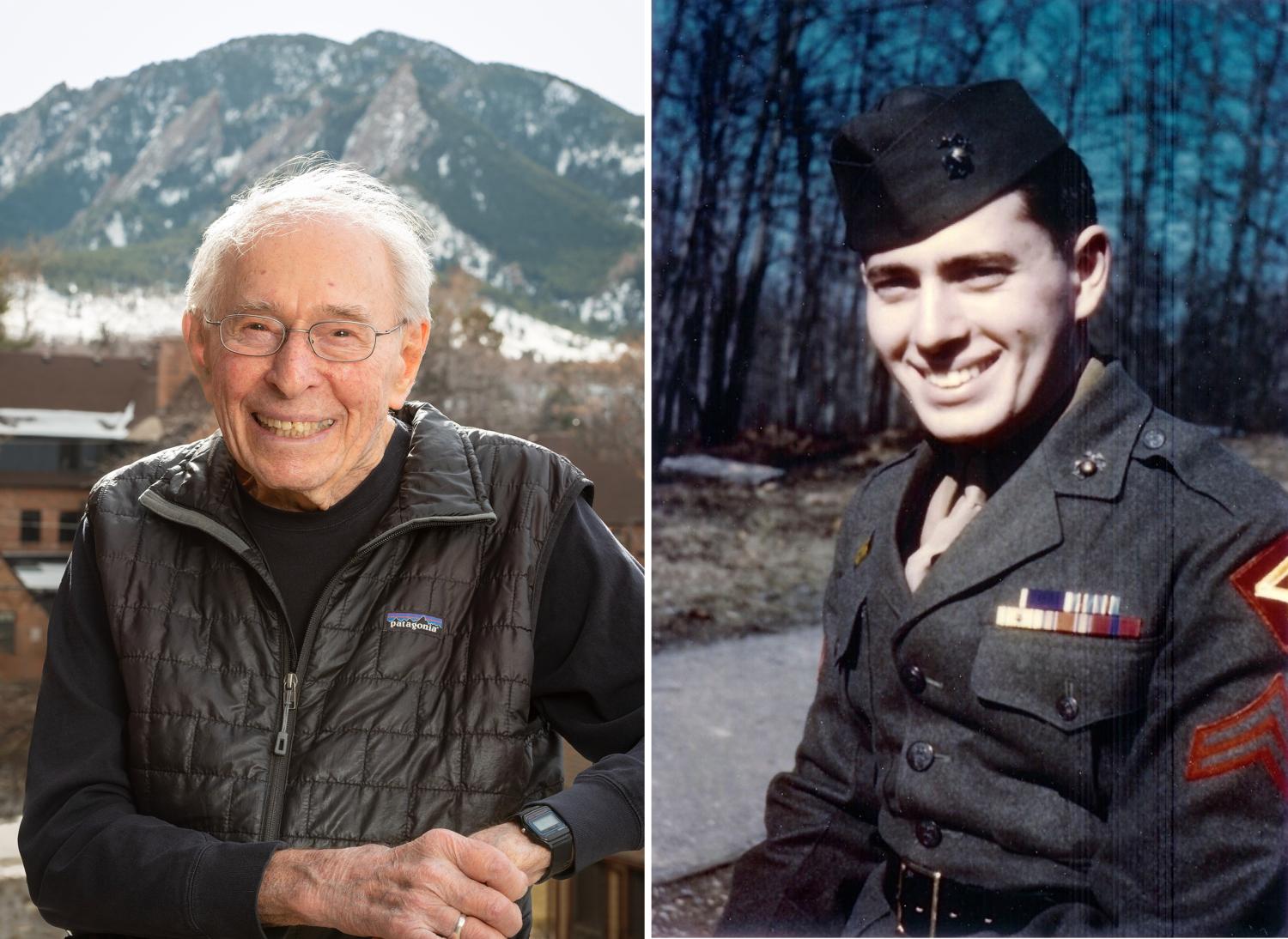 2023 and 1945 portraits of Richard Jessor