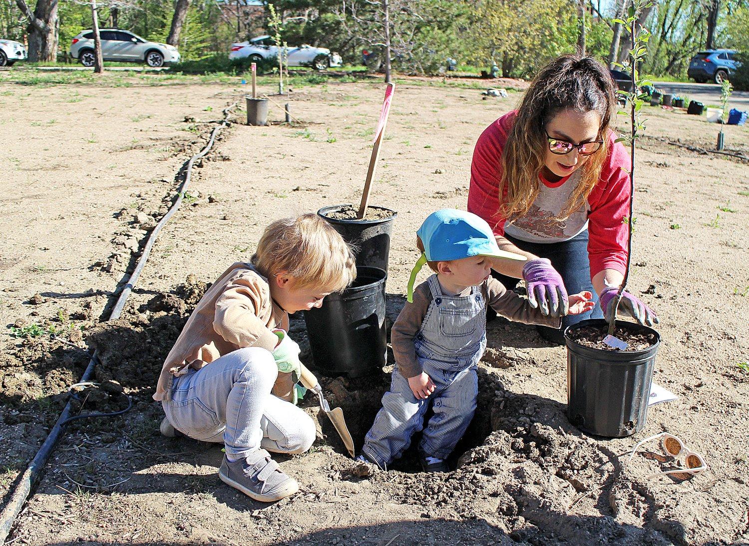 Deidre Jaeger with her sons Sage and Cedar