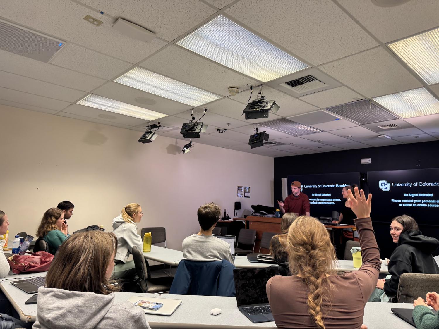 Students in CU Boulder classroom