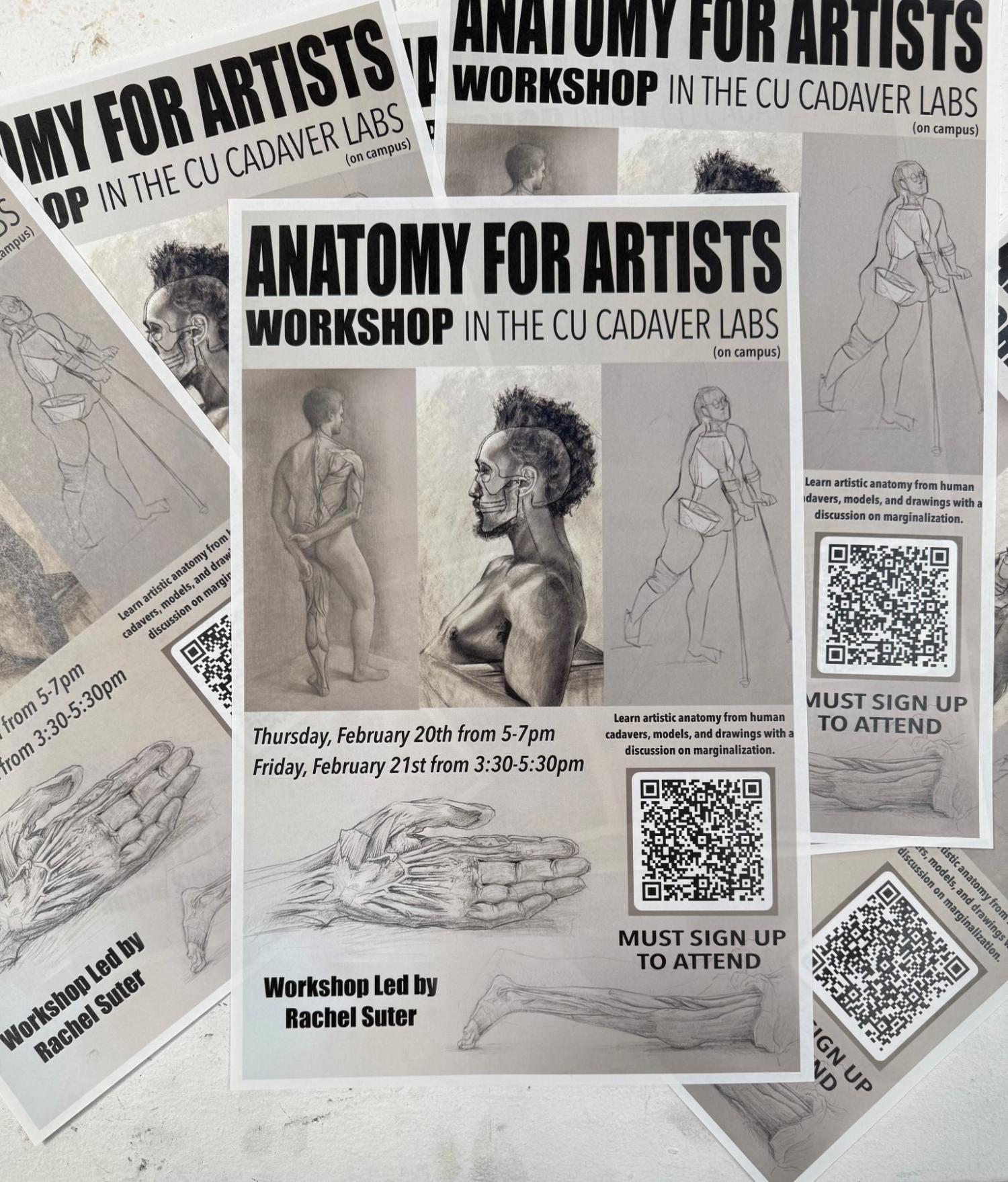 flyer for Anatomy for Artists workshop