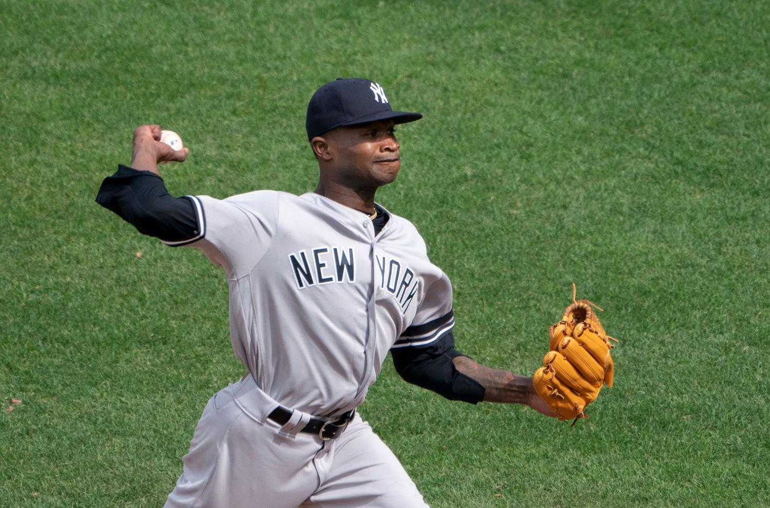 Domingo German pitching