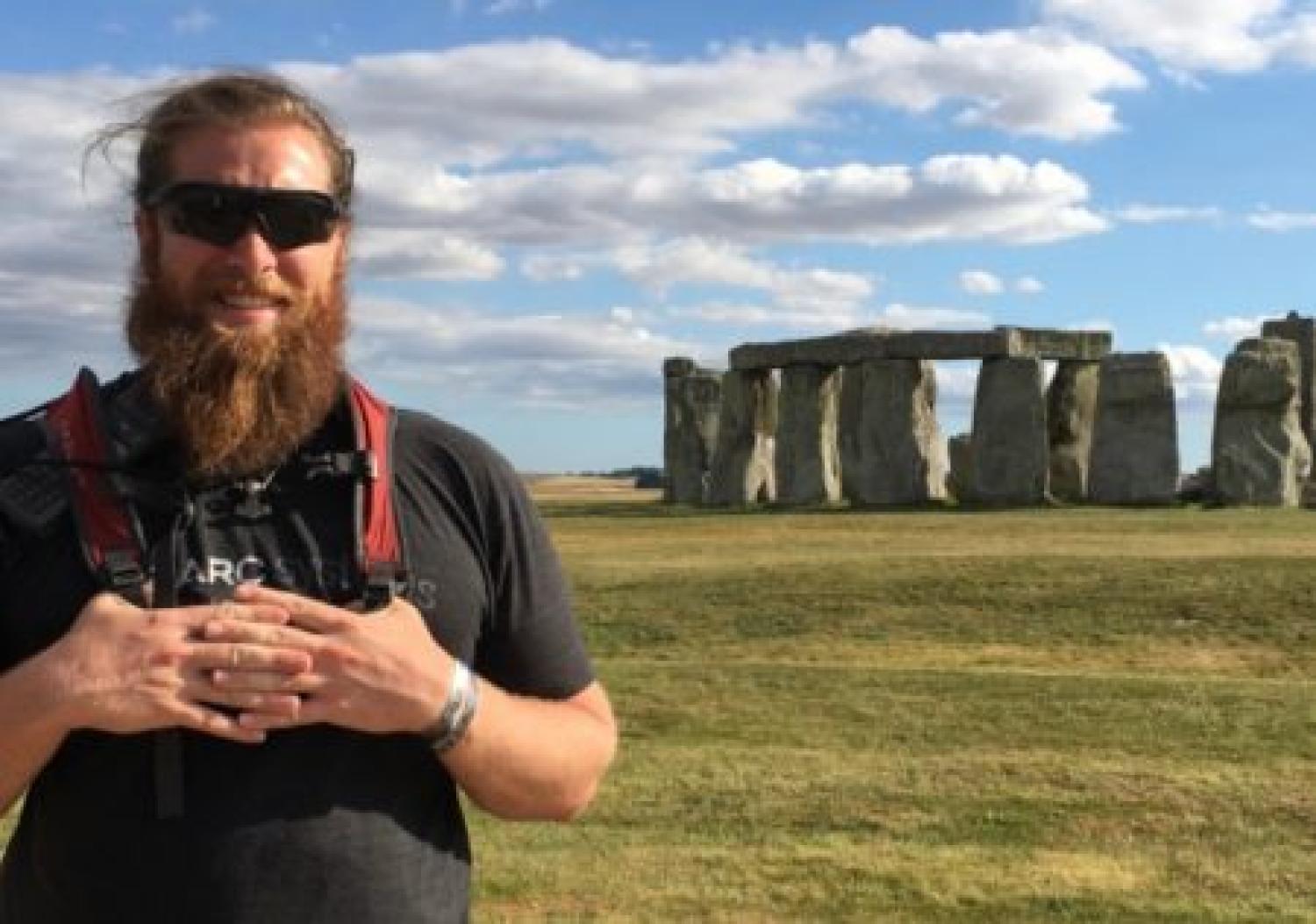 Benjamin Blume in front of Stonehenge