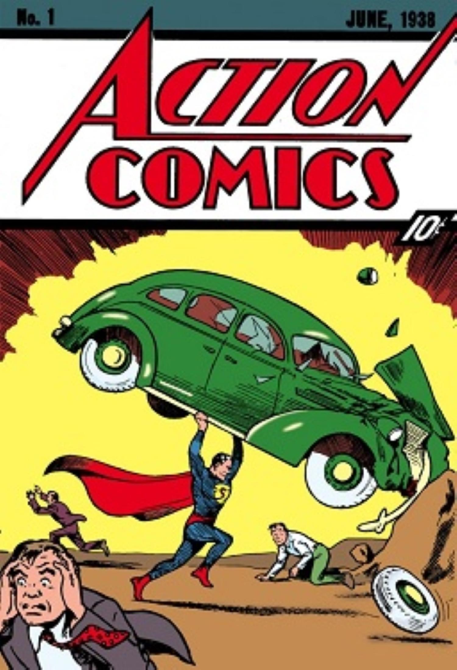 Superman on Action Comics comic book cover