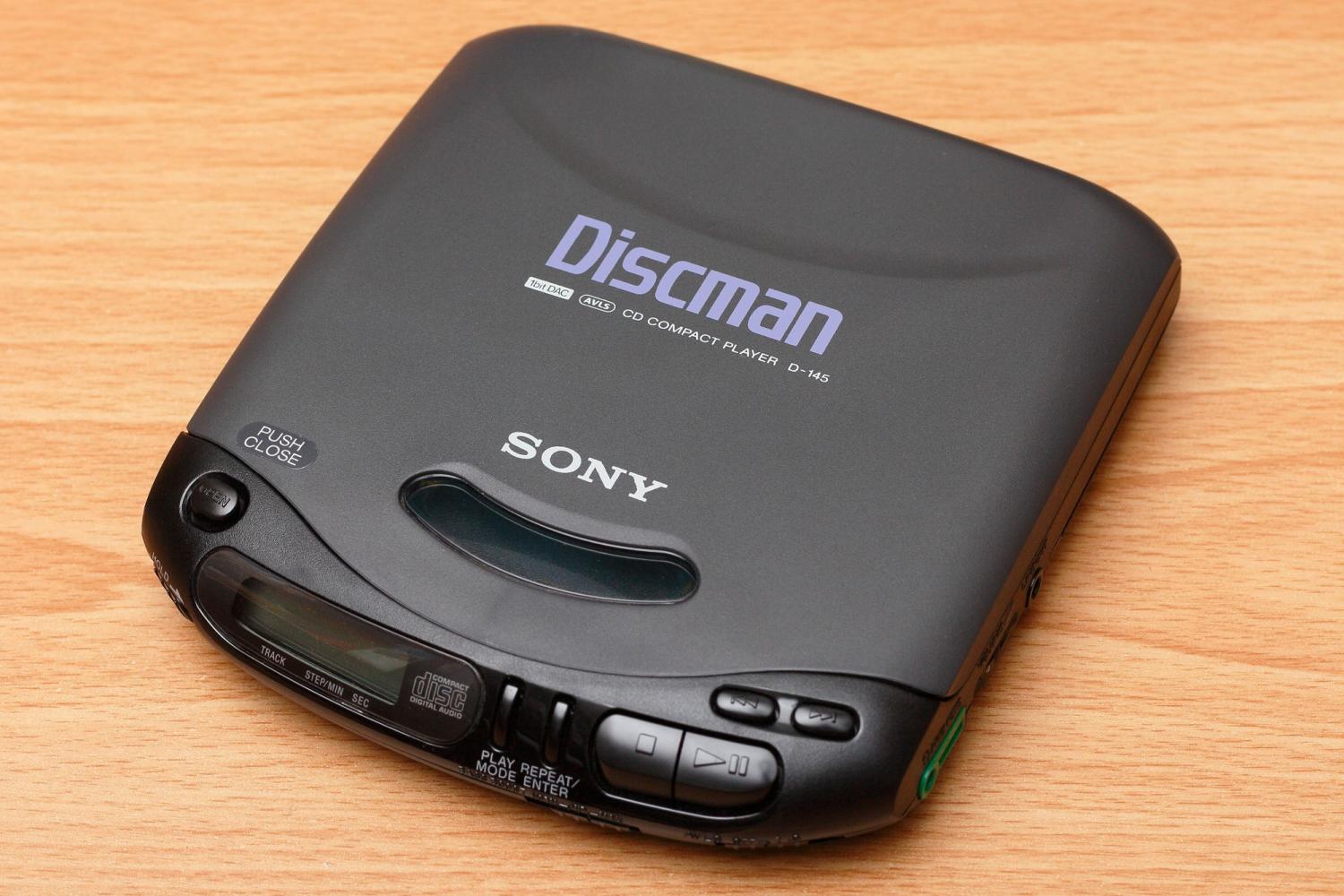 a black Sony Discman