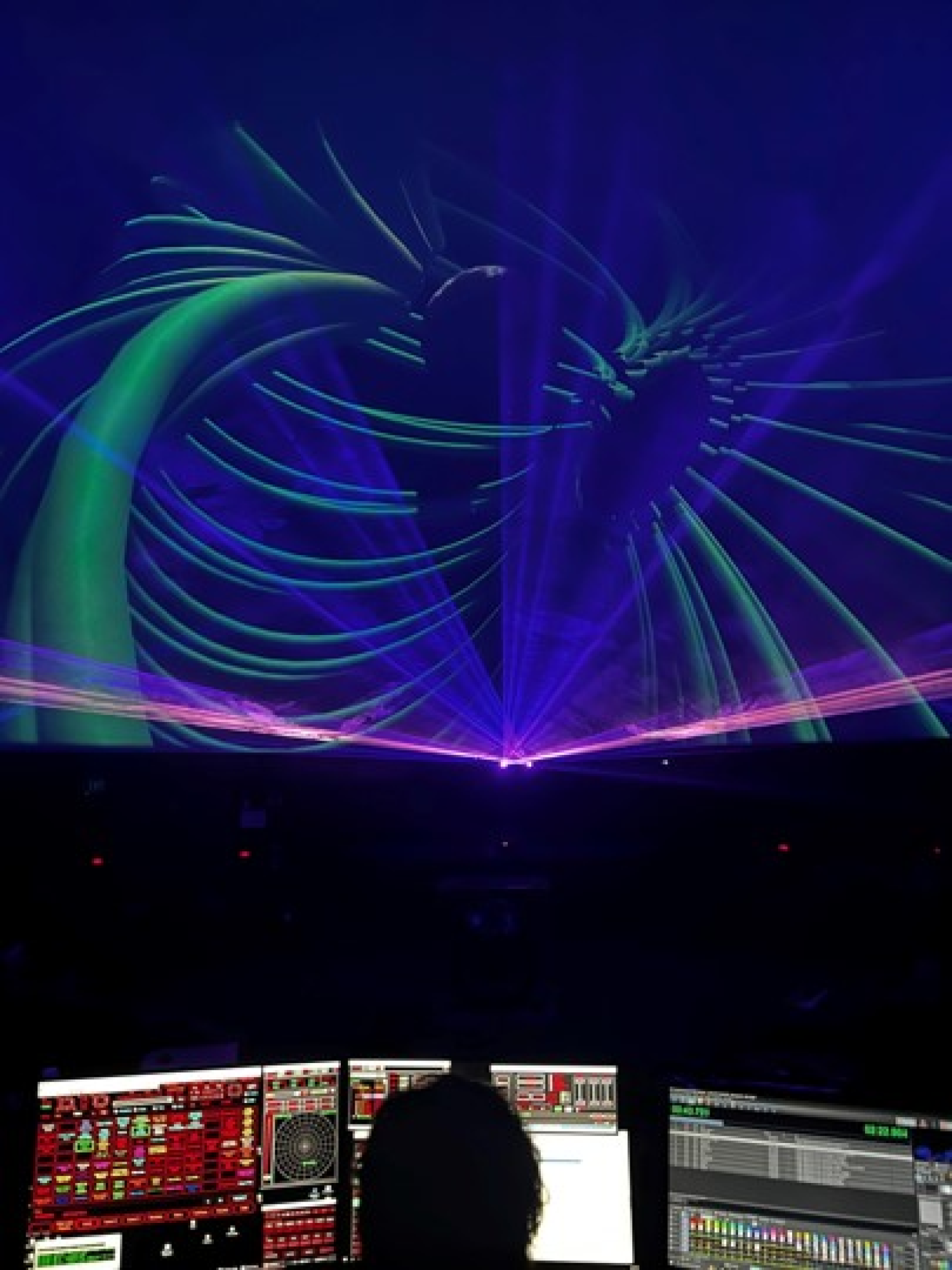 Laser show at Fiske Planetarium