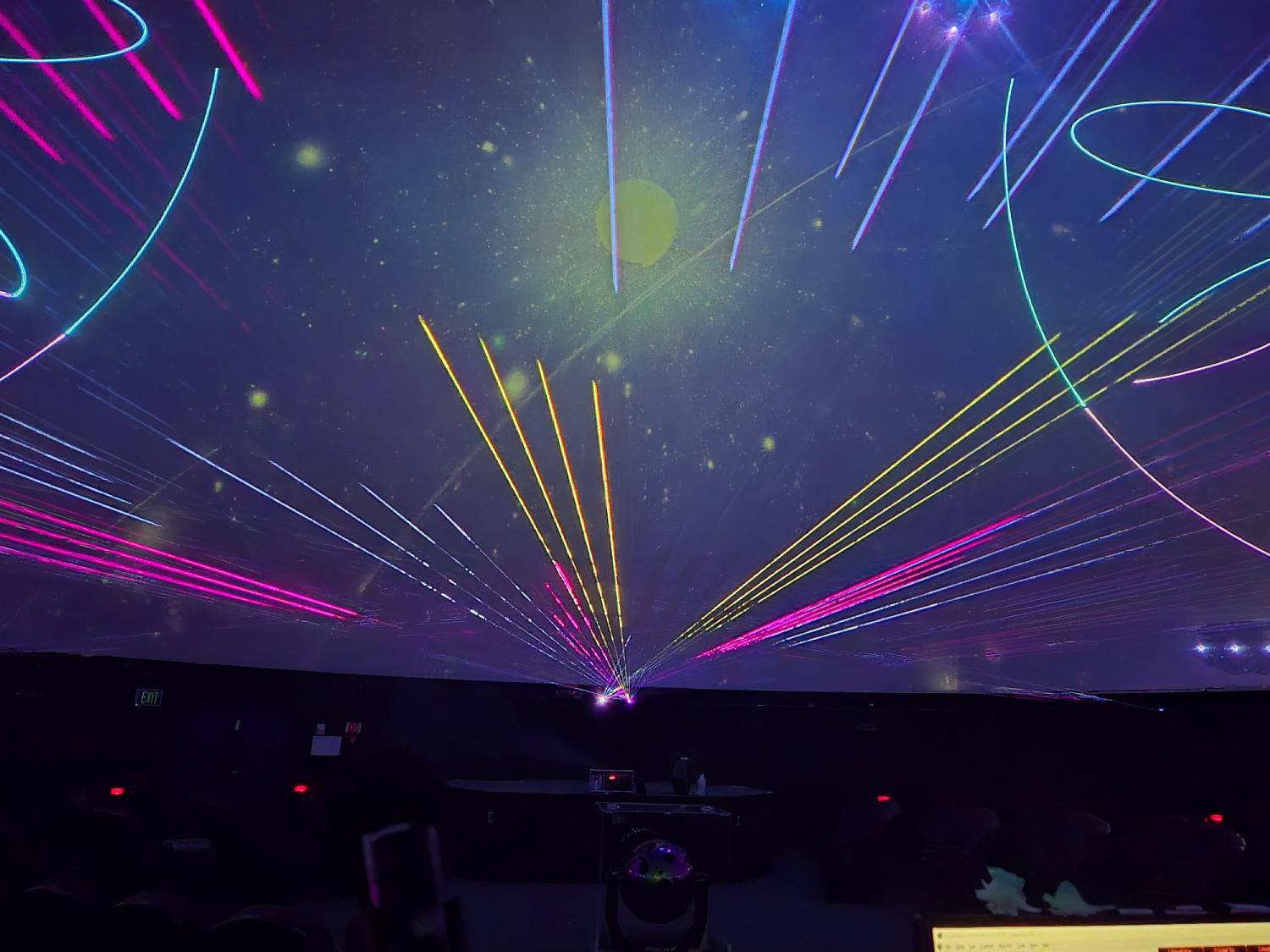 laser show at Fiske Planetarium