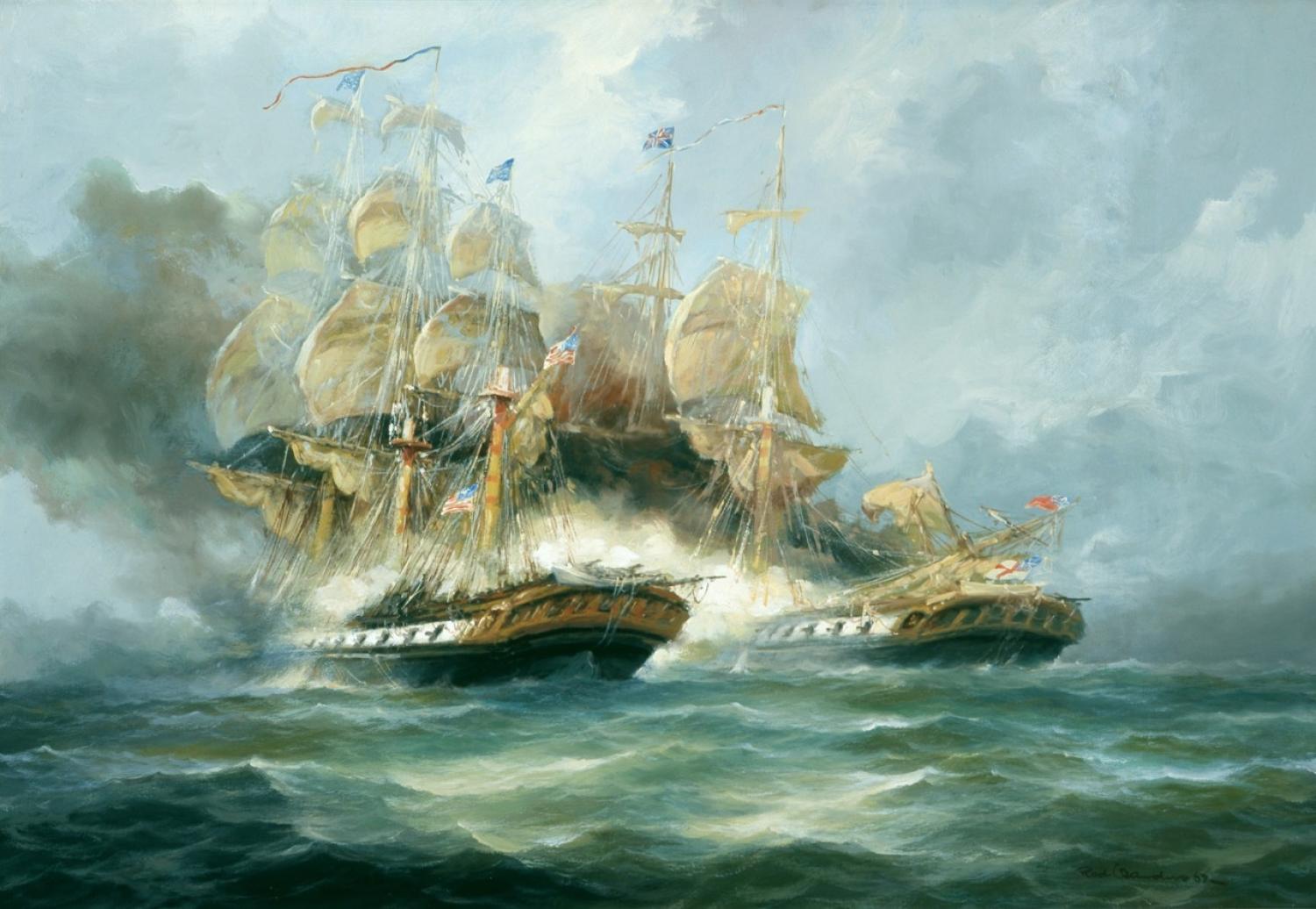 painting of naval battle of 1812