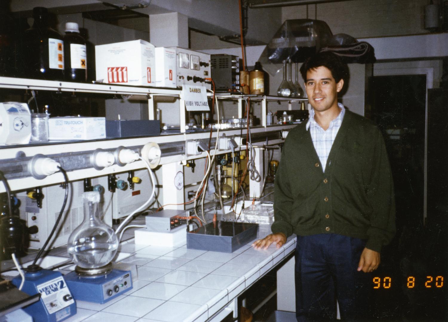 Keith Villa in the CERIA lab in Belgium