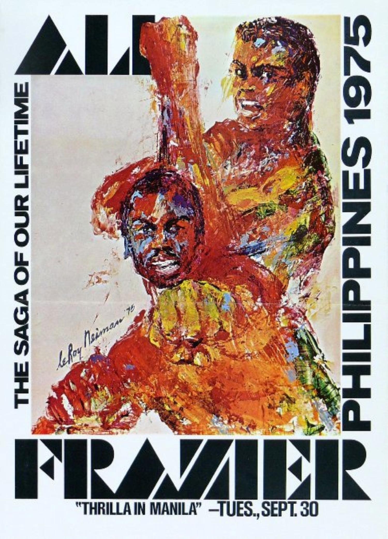 poster for the 1975 Thrilla in Manila boxing match