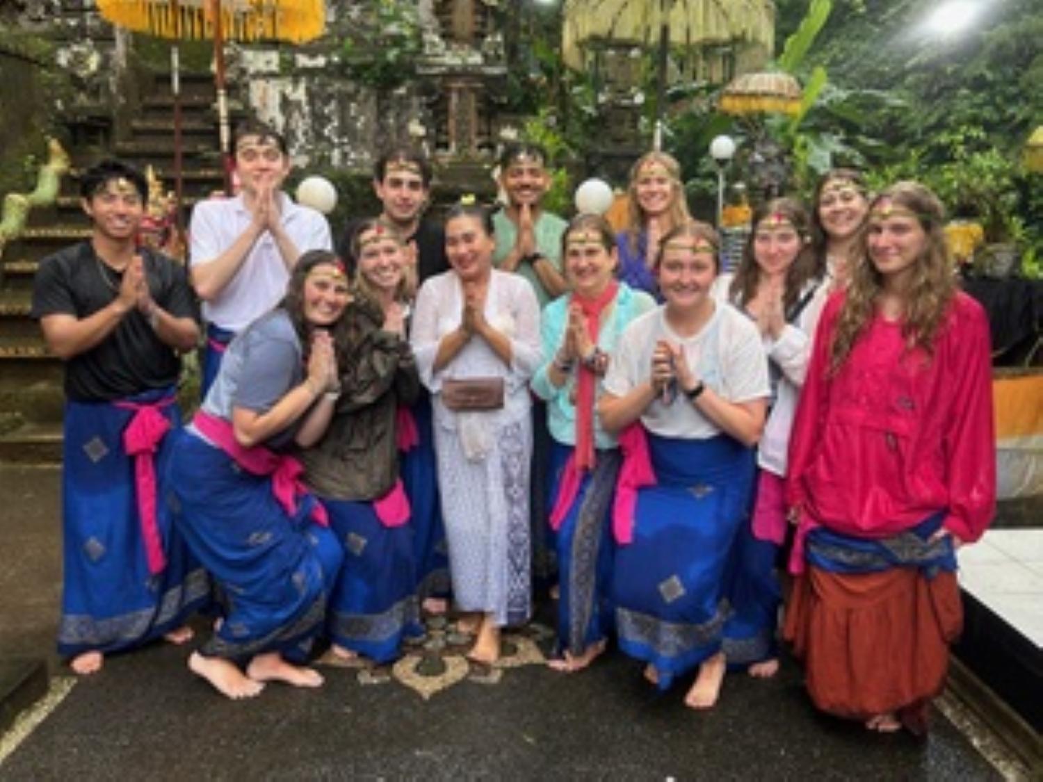 CU Boulder students in traditional Balinese garb