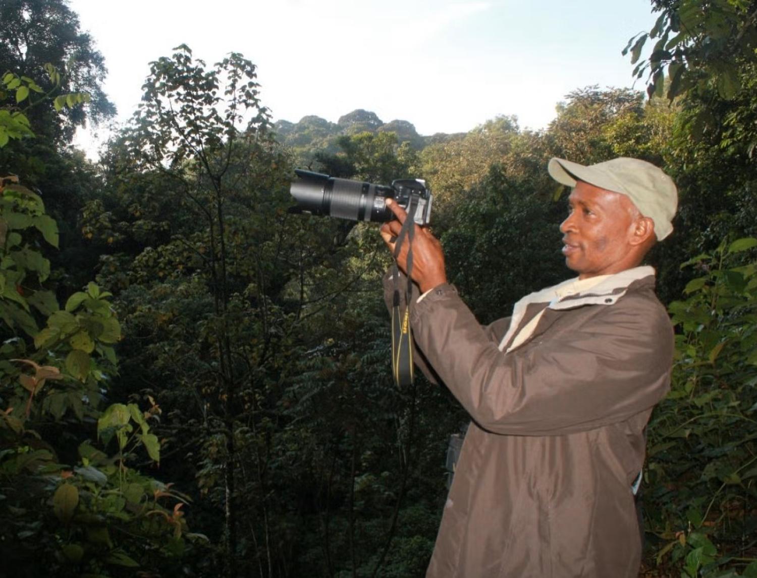 Shadrack Kamenya taking a photo