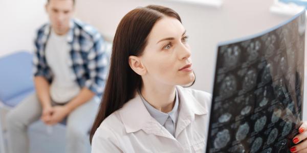 stock photograph of a doctor with patient