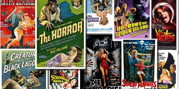 Collage of horror movie posters