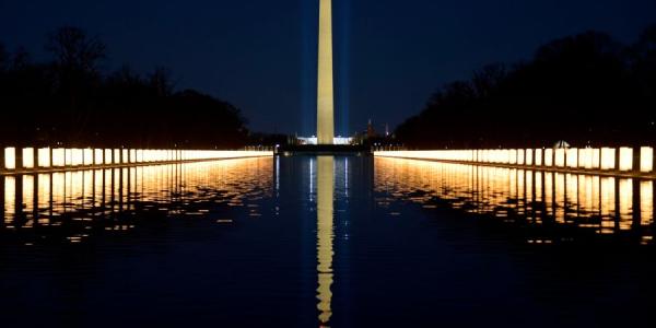 A COVID19 memorial on the national mall