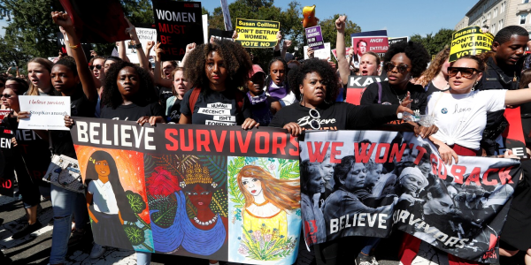 Protesters at Brett Kavanaugh confirmation hearings