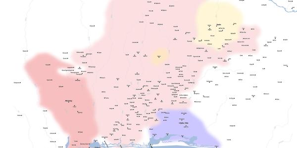 Map of Oyo's Collapse, 1822