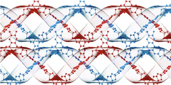 Close up of DNA strands