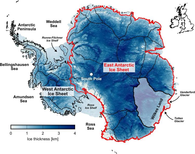 East Antarctica Location Map