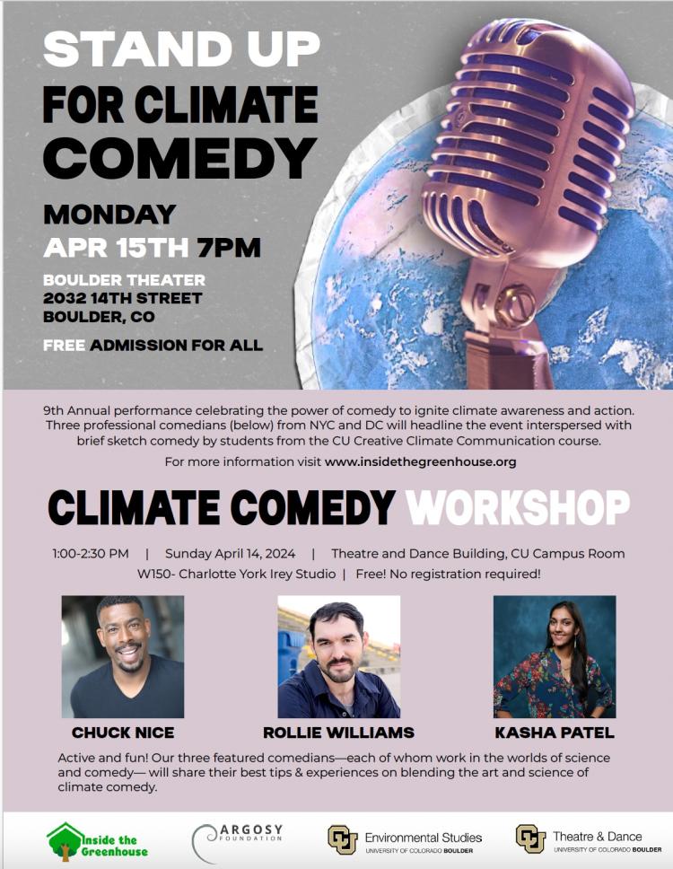 Stand Up for Climate Comedy flier