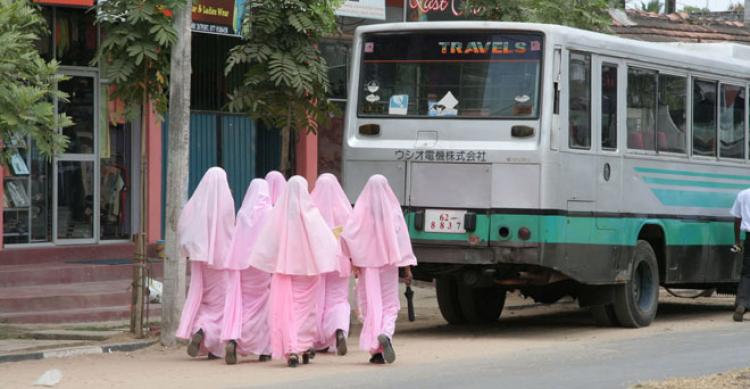 Female madrassa students in Sri Lanka. (All photos are provided courtesy of Dennis McGilvray, chair of anthropology.)