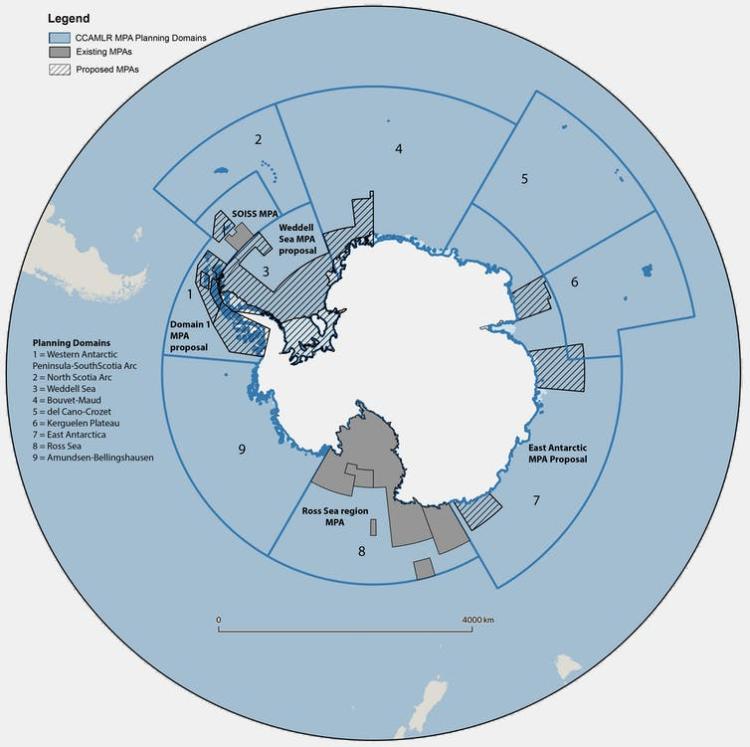 A map of the current and proposed marine protected areas under consideration. Cassandra Brooks, Author provided