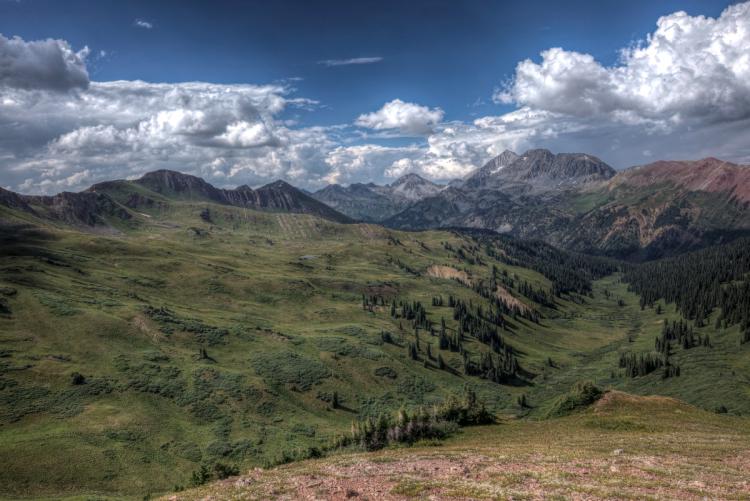 View from Hasley Pass to Snowmass Peak