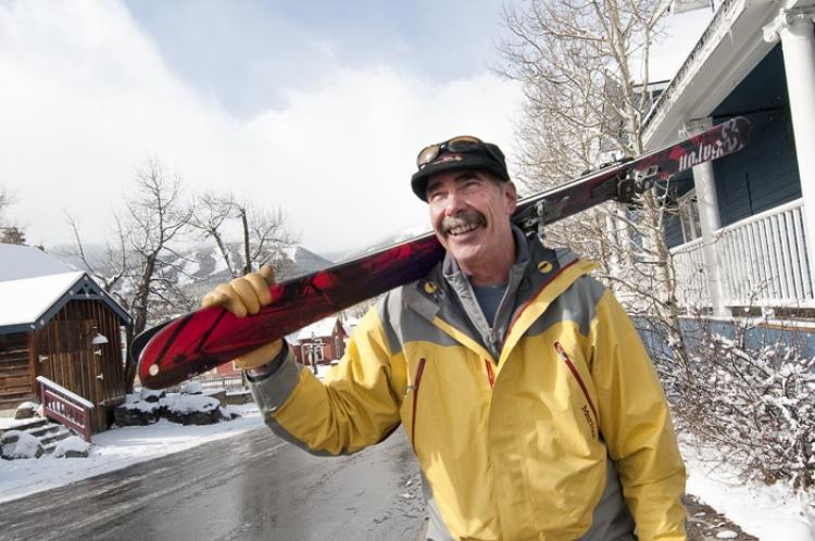 John Warner heads to the slopes.