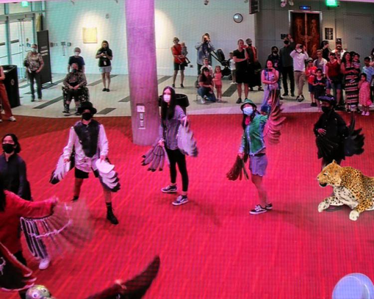 students in bird costumes