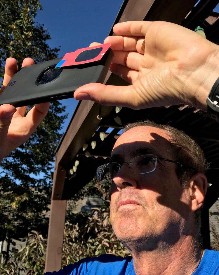 Doug Duncan using his invention, Solar Snap