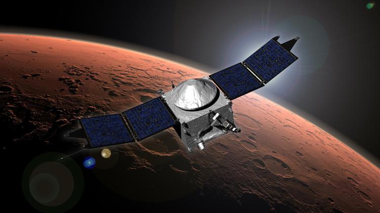Illustration of the MAVEN mission