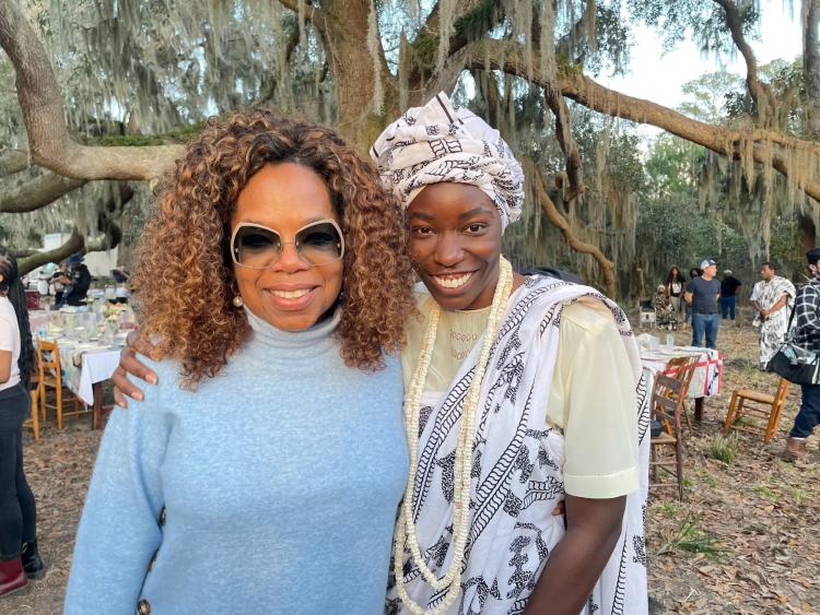 Oprah Winfrey and Aba Arthur