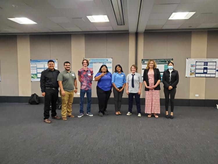 2022 ATOC REU students at their poster session