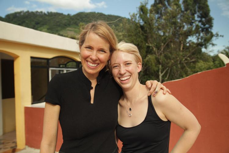 Beth and Chelsea in Guat