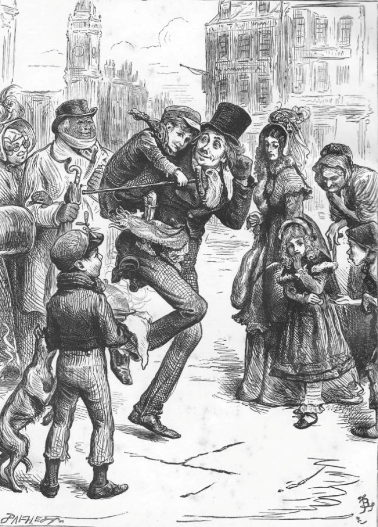 Illustration of Bob and Tiny Tim Cratchit
