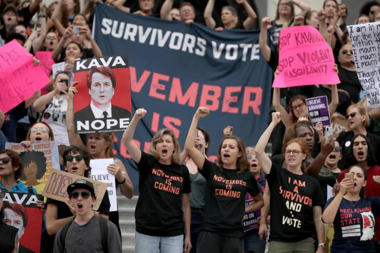 Protesters at Brett Kavanaugh confirmation hearings
