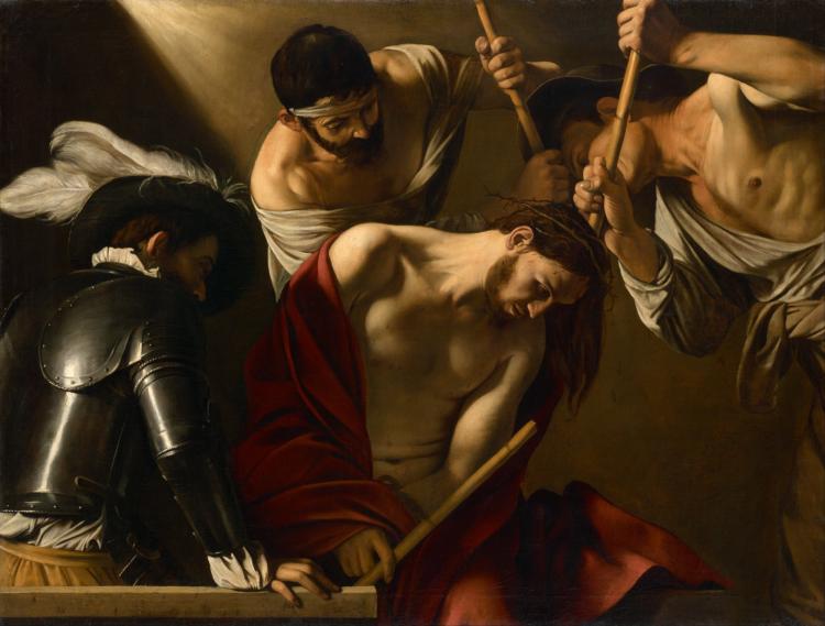 The Crowning with Thorns painting by Caravaggio