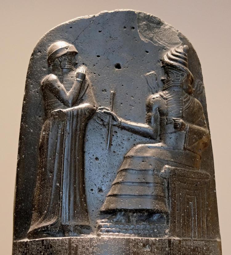 Stele of Hammurabi. Department of Near Eastern Antiquities of the Louvre, Iraq.