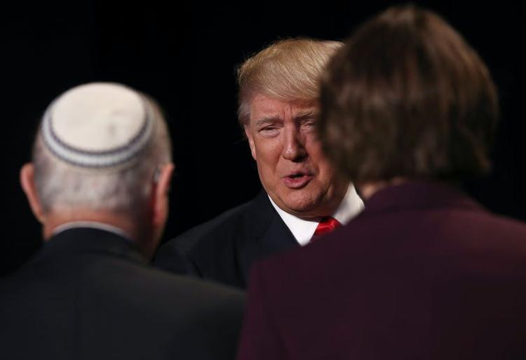 President Donald Trump at the National Prayer Breakfast in 2017. Win McNamee/Getty Images