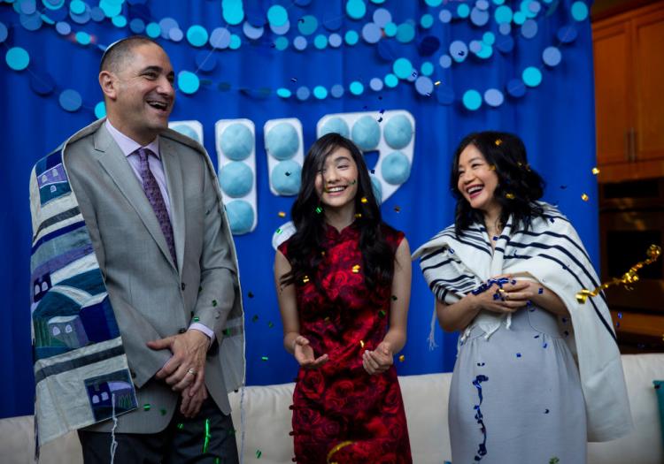 Many families find ways to incorporate other sides of their heritage into Jewish ceremonies and holidays.