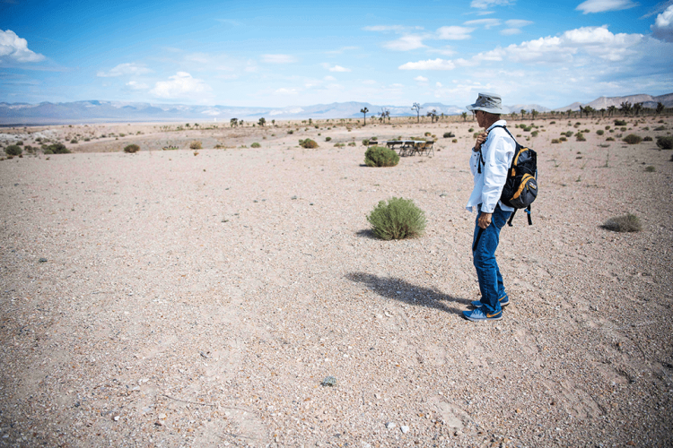 Gary Wall at Divider nuclear test site