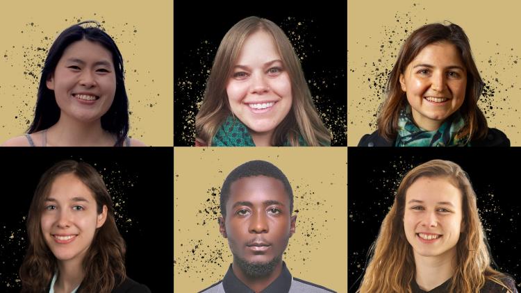 headshots of six incoming Curci Scholars