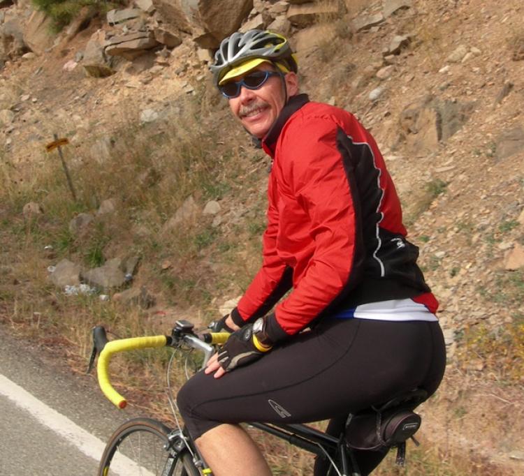 John Warner used to specialize in high-speed descents, before deciding to ease off a bit.