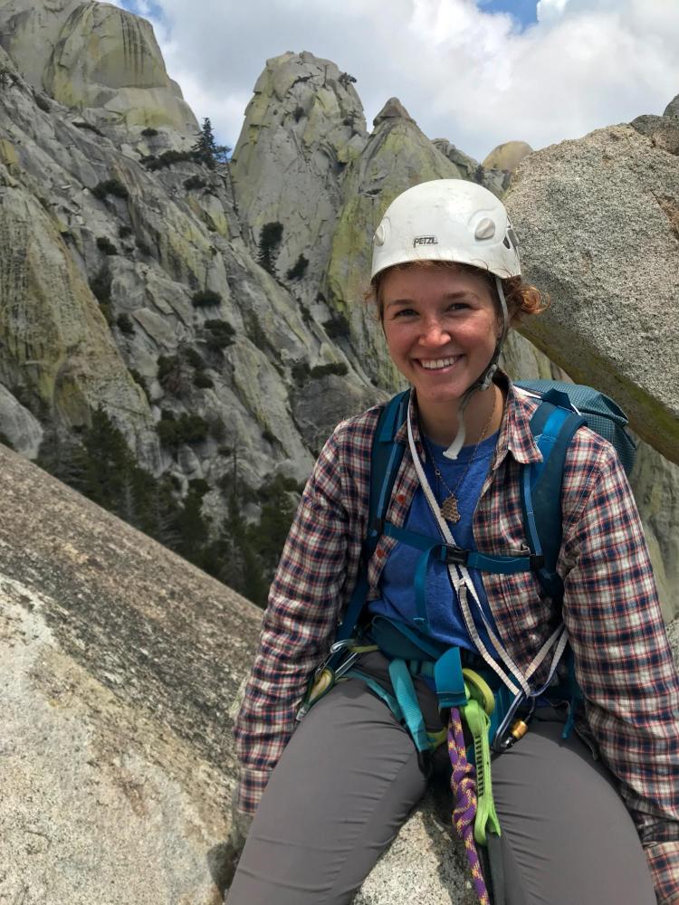 Lydia Jones climbing