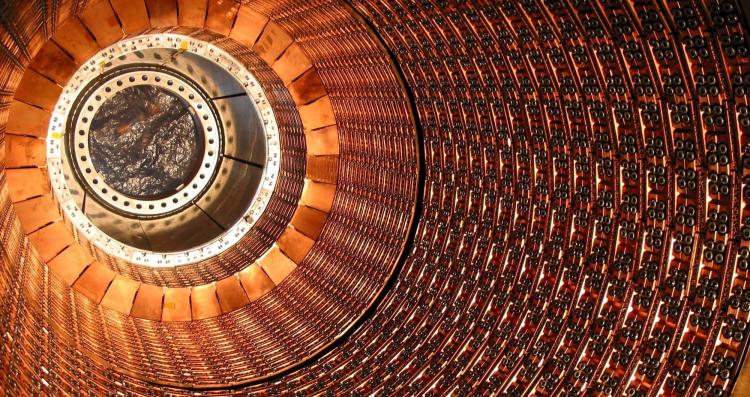 detector in various stages of construction